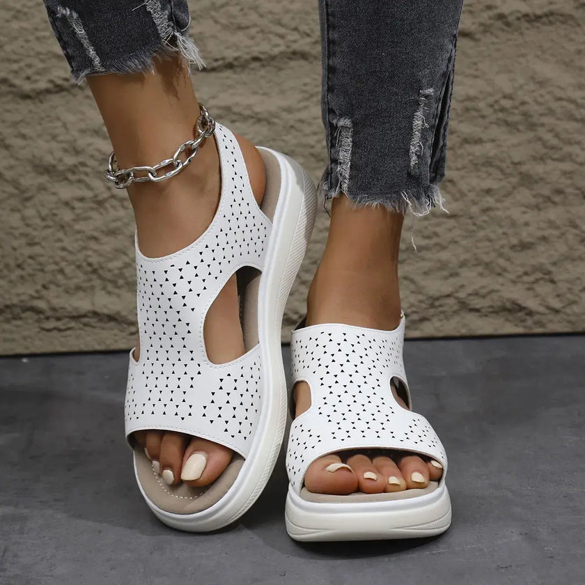 Cutout Platform Sandals  Style Ratio