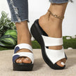 Contrast Open Toe Wedge Sandals  Style Ratio