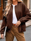 Full Size Floral Quilted Zip Up Jacket  Style Ratio
