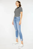 Kancan Distressed Cat's Whiskers Button Fly Jeans  Style Ratio