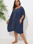 Crochet Trim V-Neck Beach Cover Up  Style Ratio