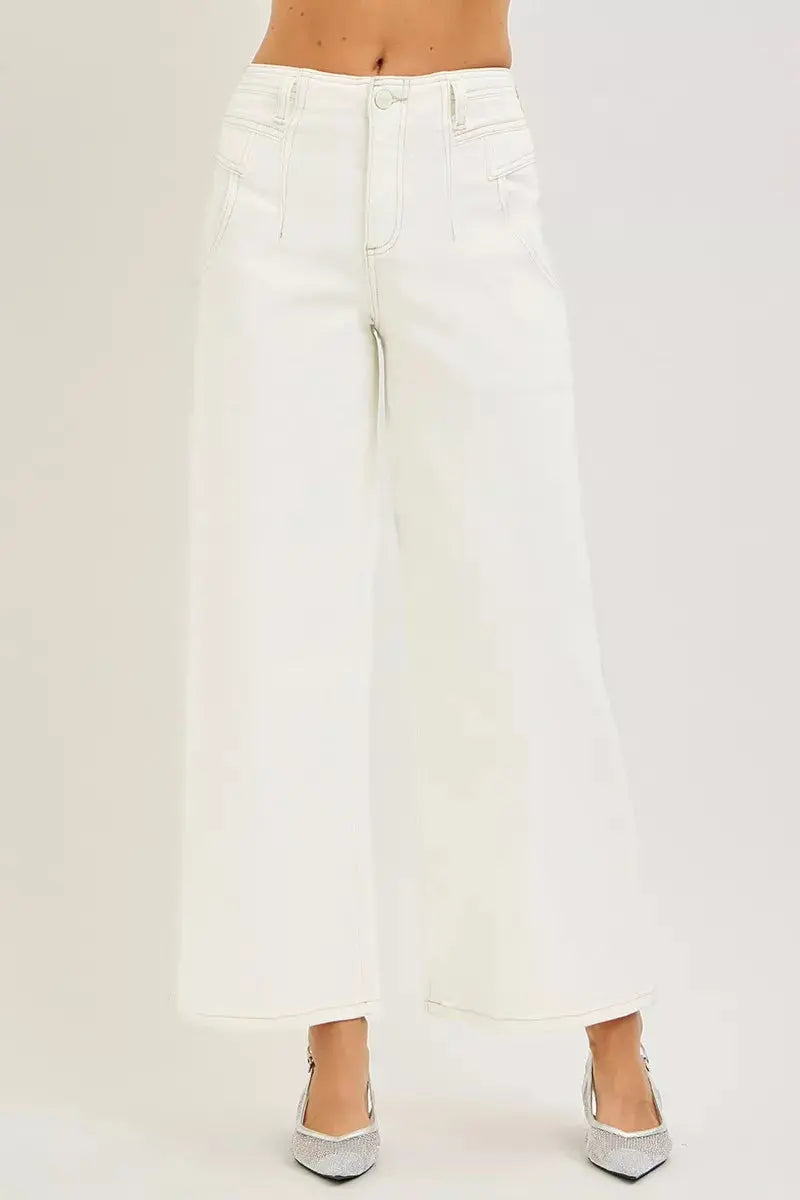 RISEN High Rise Ankle Wide Pants  Style Ratio