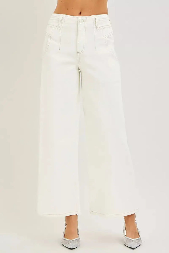 RISEN High Rise Ankle Wide Pants  Style Ratio