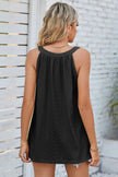 Openwork Round Neck Wide Strap Tank  Style Ratio