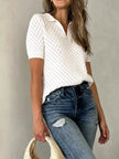 Textured Short Sleeve Knit Top  Style Ratio