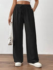 Casual Drawstring Wide Leg Pants  Style Ratio