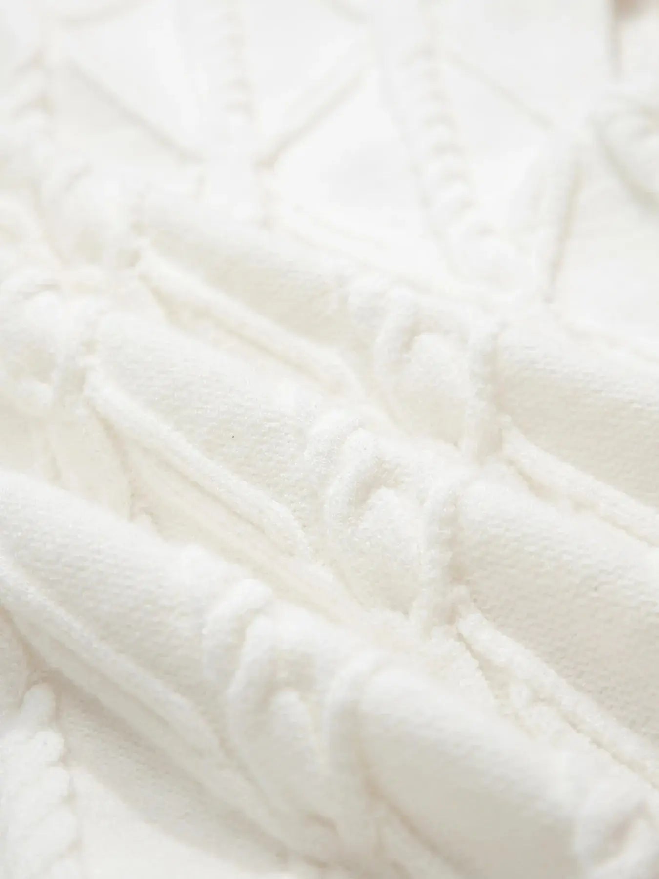 Pearled Mock Neck Textured Knit Sweater  Style Ratio