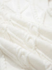 Pearled Mock Neck Textured Knit Sweater  Style Ratio