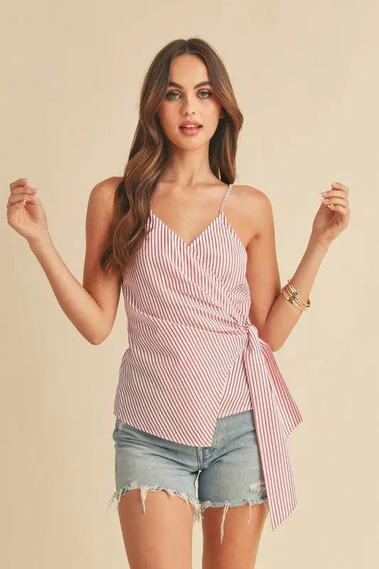 Aemi + Co Knotted Striped Top  Style Ratio
