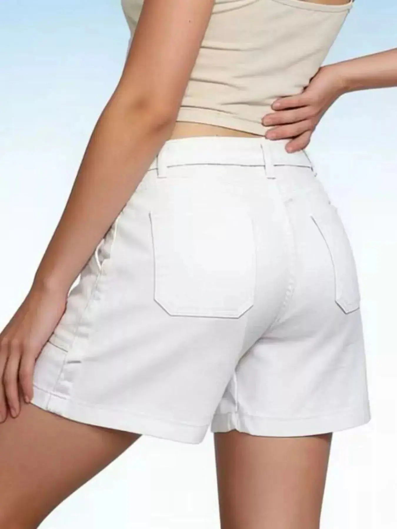 Pocketed Denim Shorts  Style Ratio