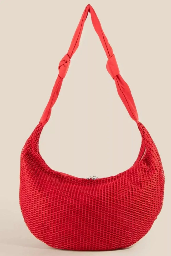 Fame Textured Mesh Knot Shoulder Bag  Style Ratio