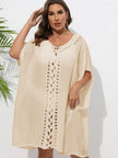 Crochet Trim V-Neck Beach Cover Up  Style Ratio