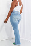 Vibrant MIU High Rise Button Flare Jeans  Style Ratio