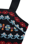 Embroidered Wide Strap Romper  Style Ratio