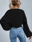 Cropped Ribbed Knit Cardigan  Style Ratio