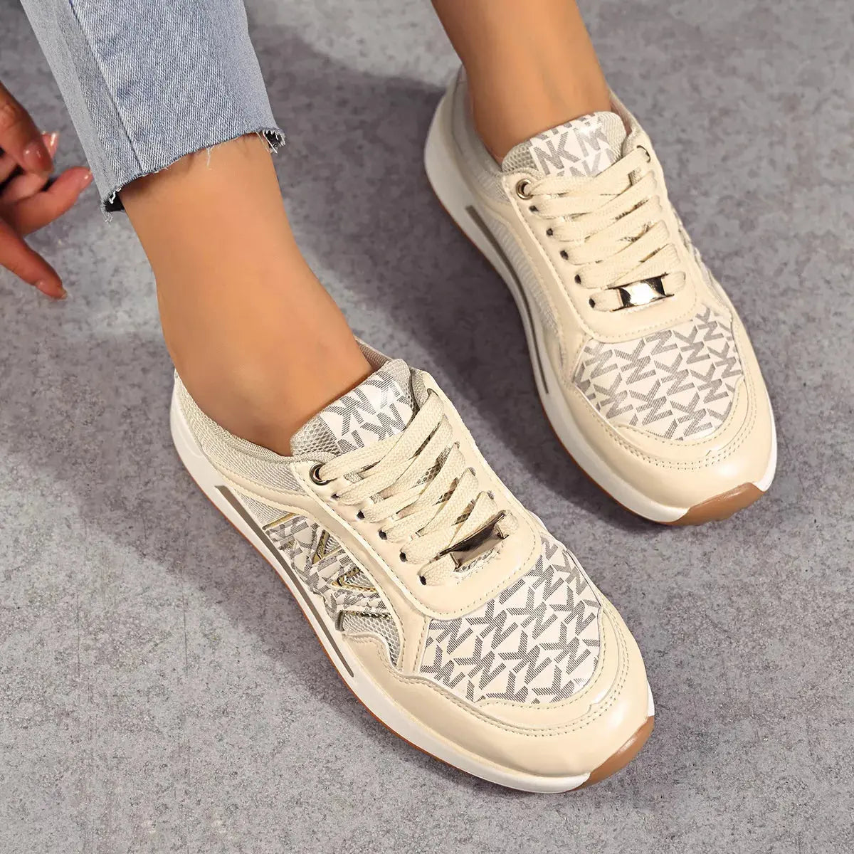 Lace Up Round Toe Sneakers  Style Ratio