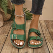 Double Buckle Platform Sandals  Style Ratio