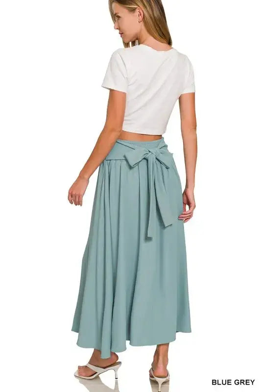 Zenana Heavy Woven Span Crop Tee & Skirt Set  Style Ratio