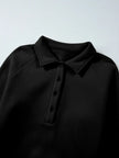 Collared Sweatshirt and High Waist Pants Active Set  Style Ratio