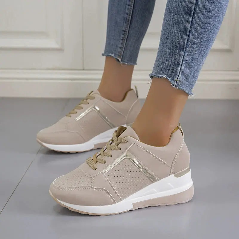 Lace Up Wedge Sneakers  Style Ratio