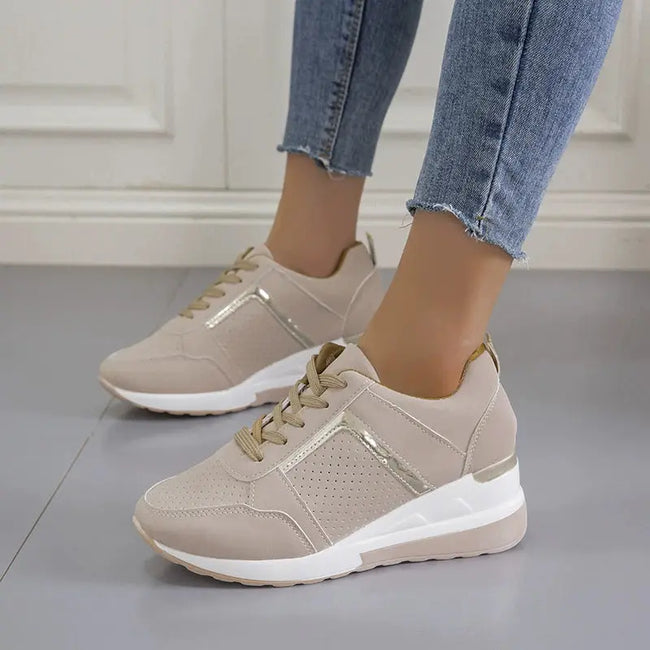 Lace Up Wedge Sneakers  Style Ratio