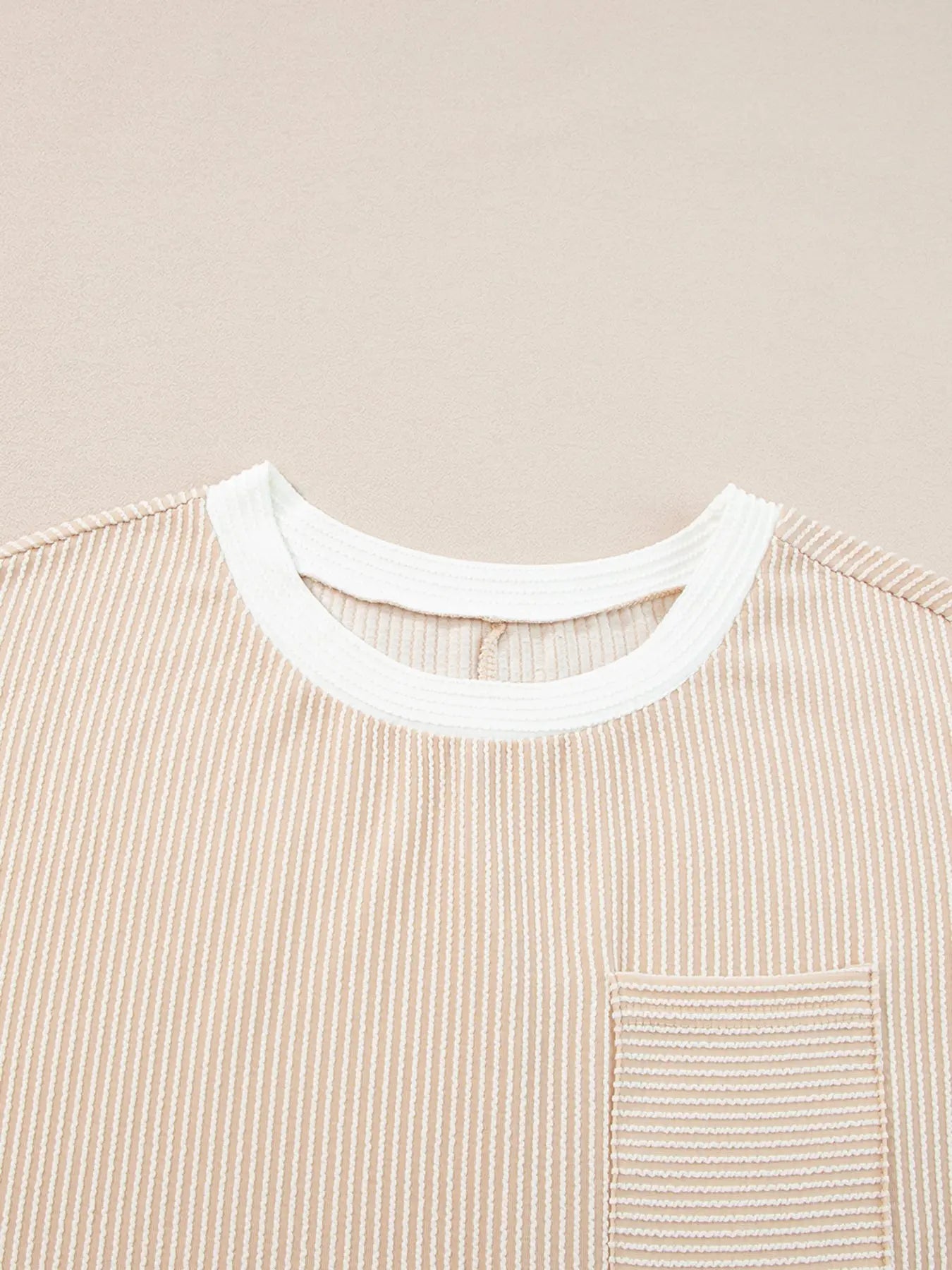 Twisted Ribbed Color Block Trim Shirt Shift Dress  Style Ratio