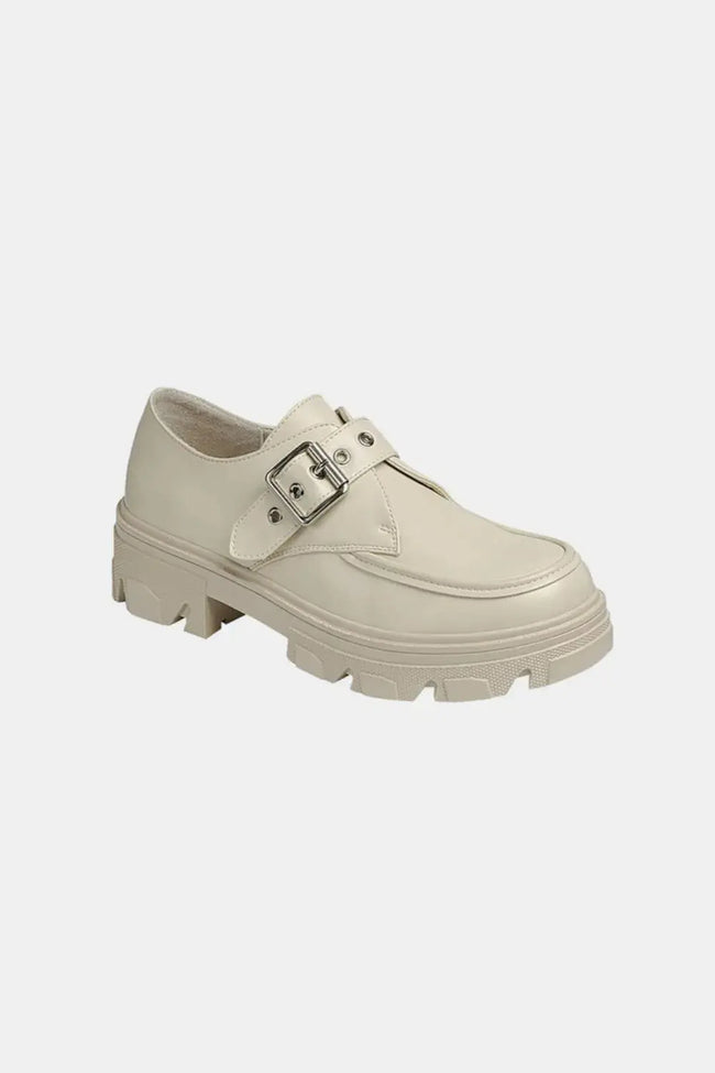 Forever Link Buckled Platform Lug Sole Loafers  Style Ratio