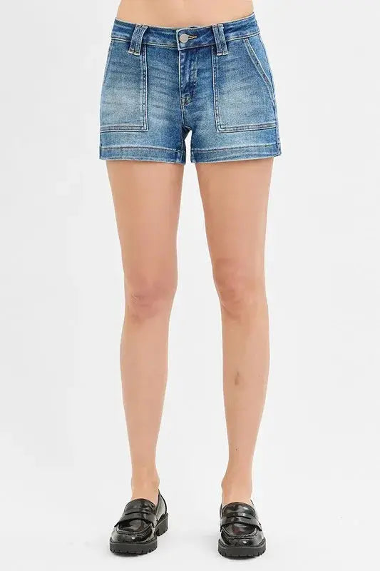 RISEN Low Rise Patched Pocket Shorts  Style Ratio