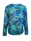 Printed V-Neck Long Sleeve Blouse  Style Ratio
