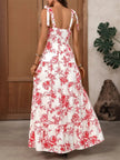 Floral Print Tie Strap Maxi Dress  Style Ratio