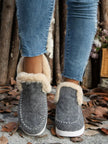 Furry Suede Round Toe Flat Sneakers  Style Ratio
