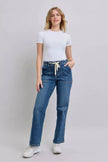 Judy Blue Drawstring Straight Jeans with Pockets  Style Ratio