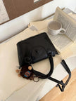 Two-Tone Flap Decor Crossbody Bag with Charm  Style Ratio