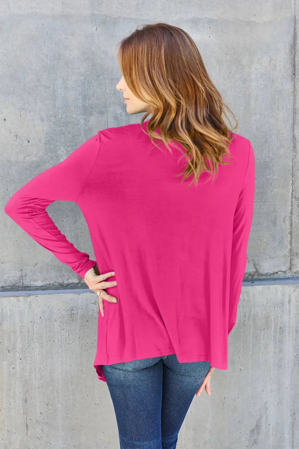 Basic Bae Full Size Open Front Long Sleeve Cardigan  Style Ratio