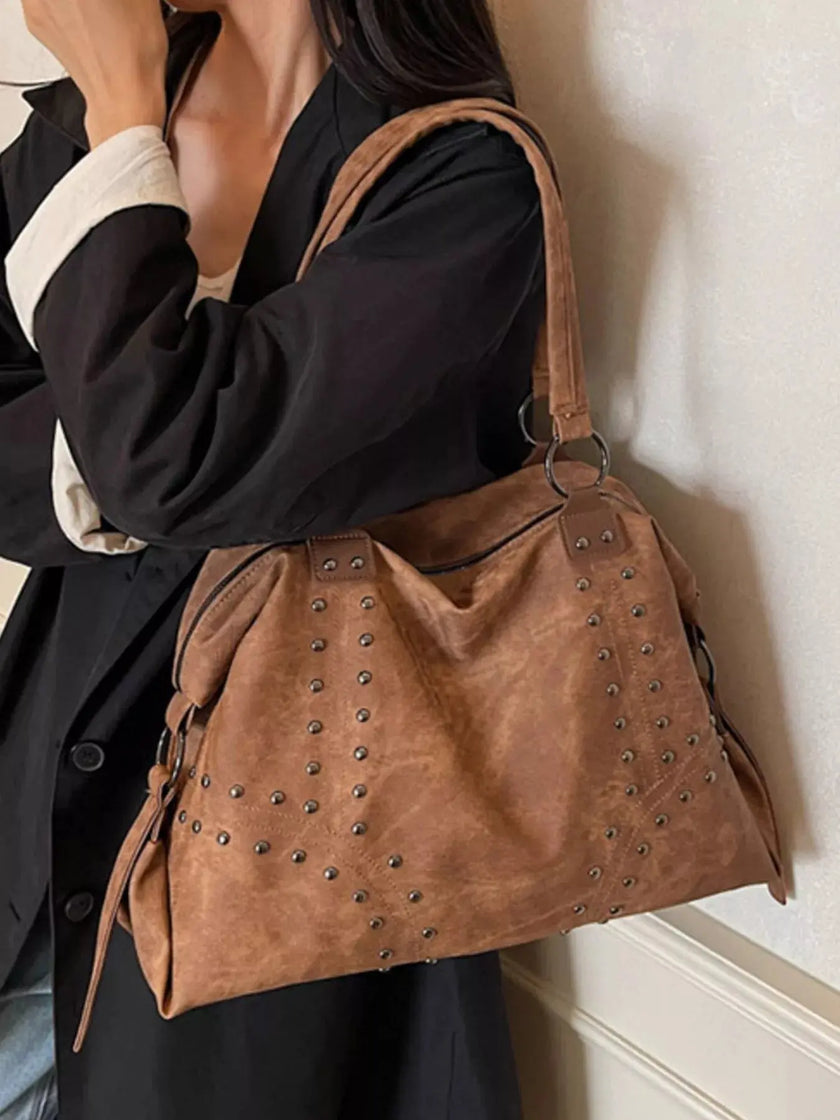 Studded Vintage-Style Handbag  Style Ratio