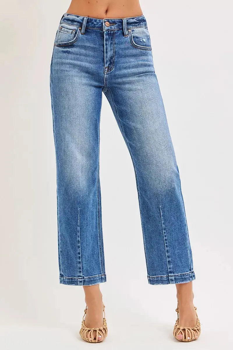 RISEN High Rise Crop Boyfriend Tapered Jeans  Style Ratio