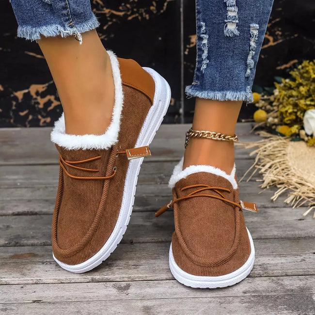 Faux Fur Lined Slip-Ons  Style Ratio