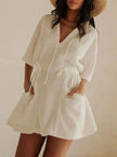 Relaxed Fit Half Sleeve Cover-Up  Style Ratio