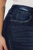Kancan Full Size Cat's Whiskers Raw Hem High Waist Jeans  Style Ratio