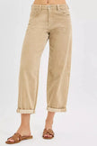 RISEN High Rise Crop Barrel Cordurory Pants  Style Ratio