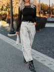Asymmetric Sheer Floral Lace Long Sleeve Top  Style Ratio