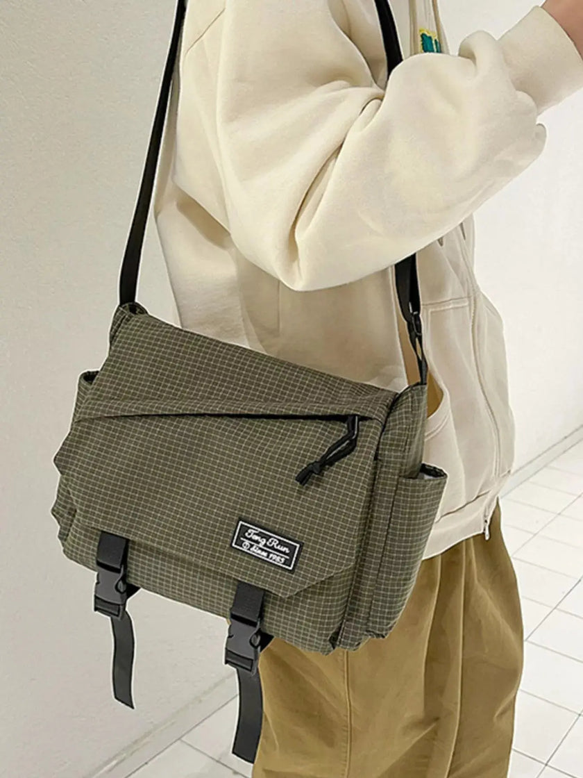 Plaid Buckle Flap Crossbody Bag  Style Ratio