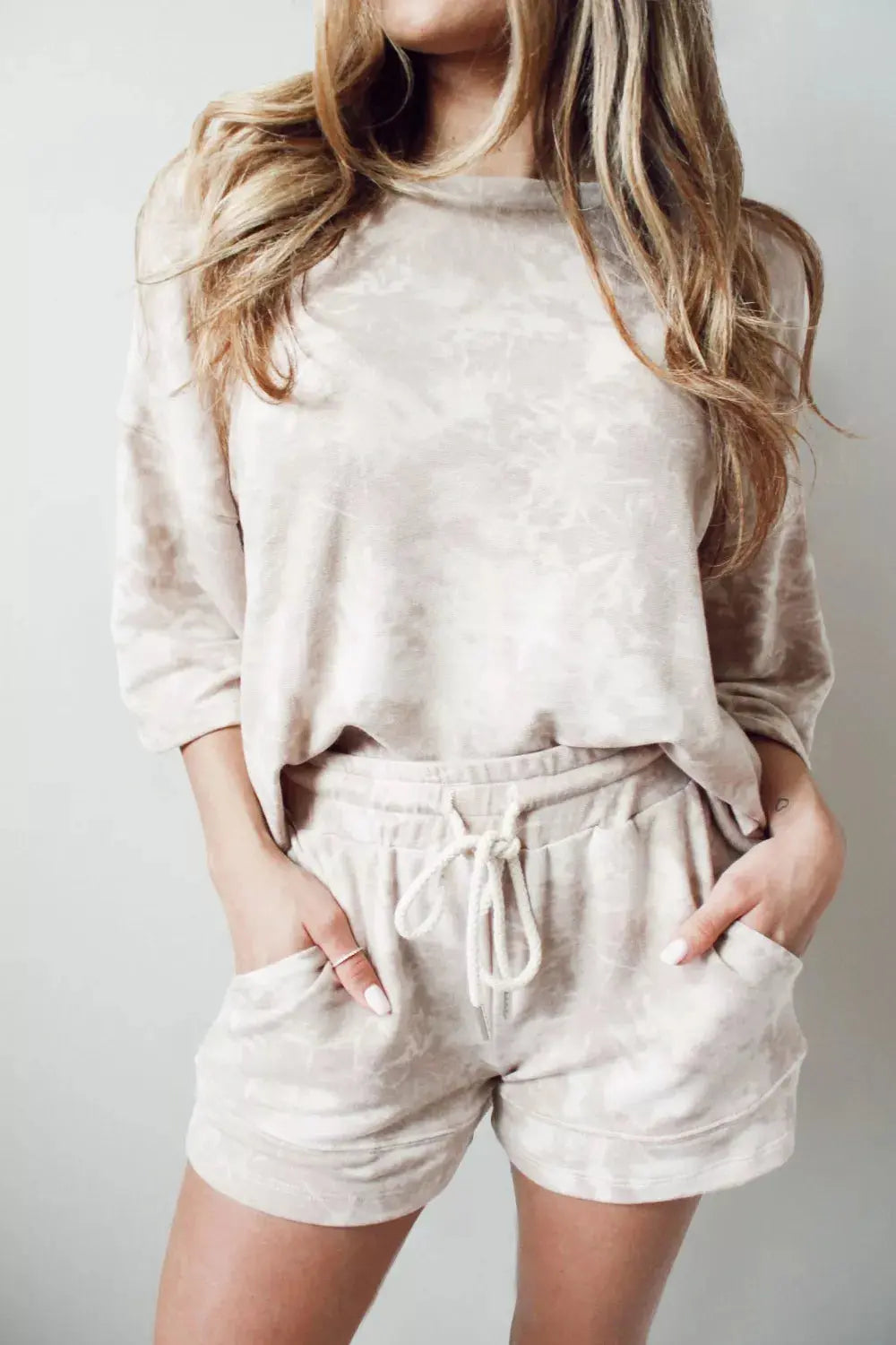 Relaxed Fit Tie-Dye Top and Shorts Set  Style Ratio