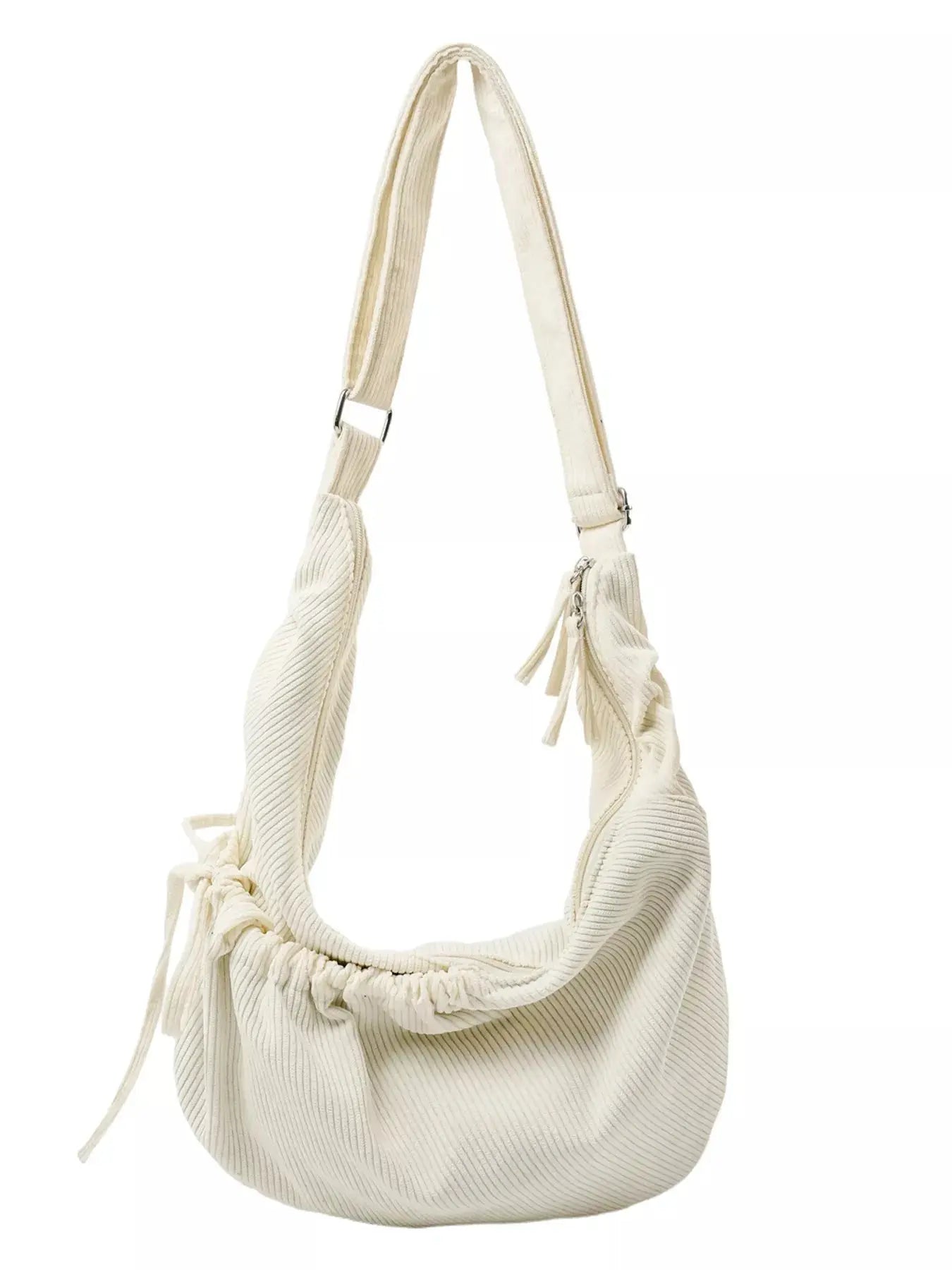 Corduroy Drawstring Crossbody Bag  Style Ratio