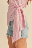 Aemi + Co Knotted Striped Top  Style Ratio