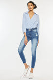 Kancan Distressed Raw Hem High Waist Jeans  Style Ratio