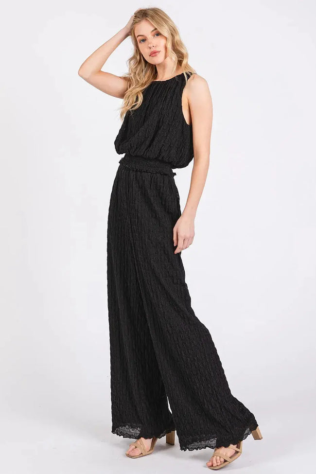 Mittoshop Textured Stretchy Crop Tank and Pants Set  Style Ratio