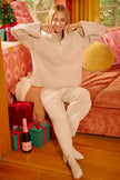 BiBi Two Tone Rib Textured Knit Collared Top with Zip Up  Style Ratio