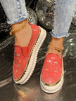 Rhinestone Embellished Platform Loafers  Style Ratio
