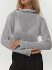 Mock Neck Long Sleeve Sweater  Style Ratio